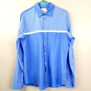 Scotch & Soda Rise & Ride Long Sleeve Striped Colorblock Button Down Large